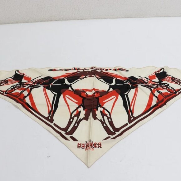 HERMES Silk Caleche Elastique Triangle Scarf - Picture 1 of 11